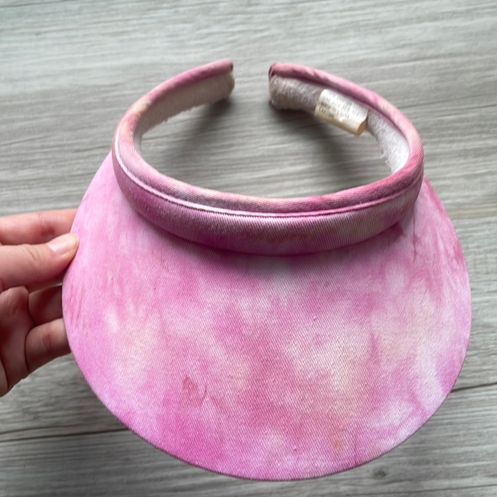 Pink Tie dye visor hat